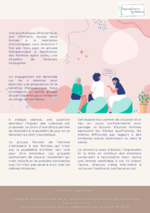 Flyer groupe de paroles de femmes à Bourg-en-Bresse